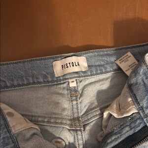 Pistola Blue Denim Jeans with Distressed Details